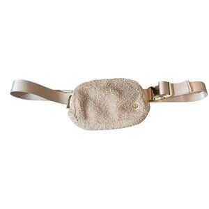 Lululemon Fleece Belt Bag Cream White Sherpa Crossbody